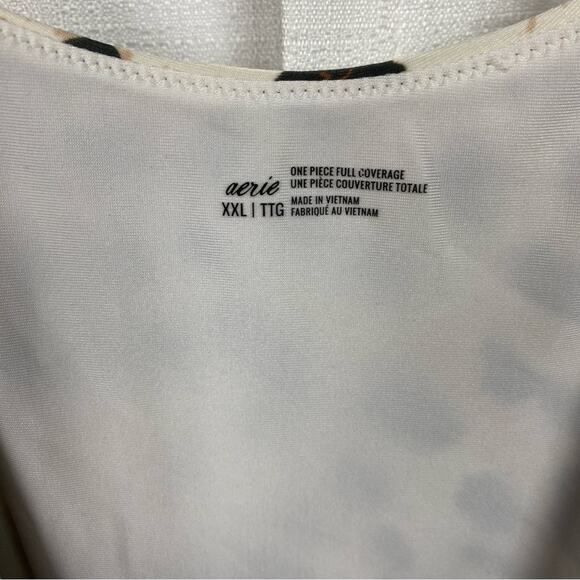 Aerie Leopard Wrap One Piece Swimsuit Sz.XXL - Picture 9 of 14